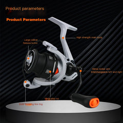 Black Shark All-Metal Spinning Fishing Reel for Lure