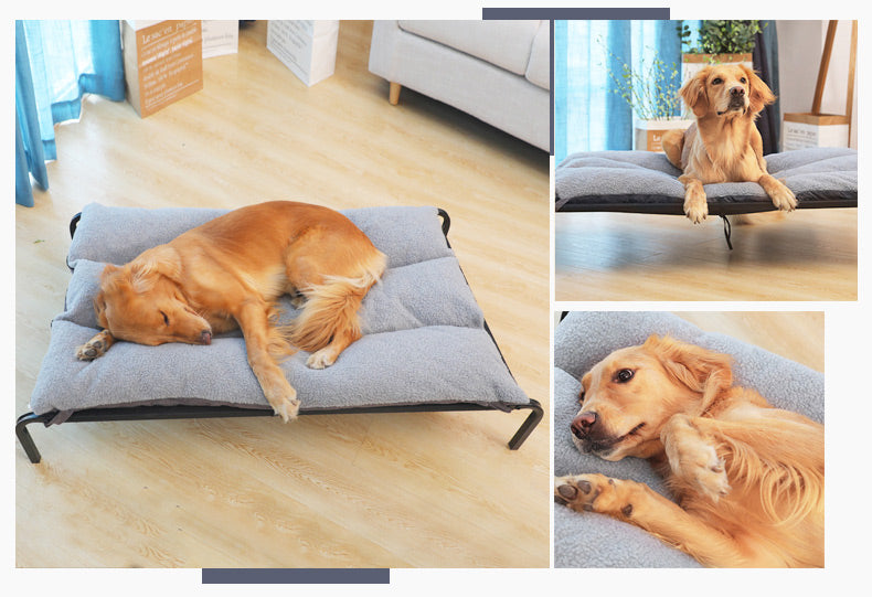 Pet Bed with Removable Washable Steel Frame for Dogs