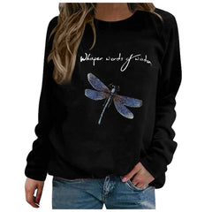 Plus Size Long-Sleeved Printed Hoodie - America & Korea