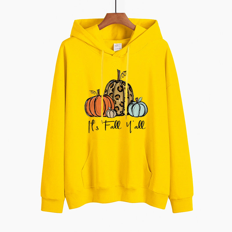 Fashionable Women's Sweater with Halloween Pumpkin Print