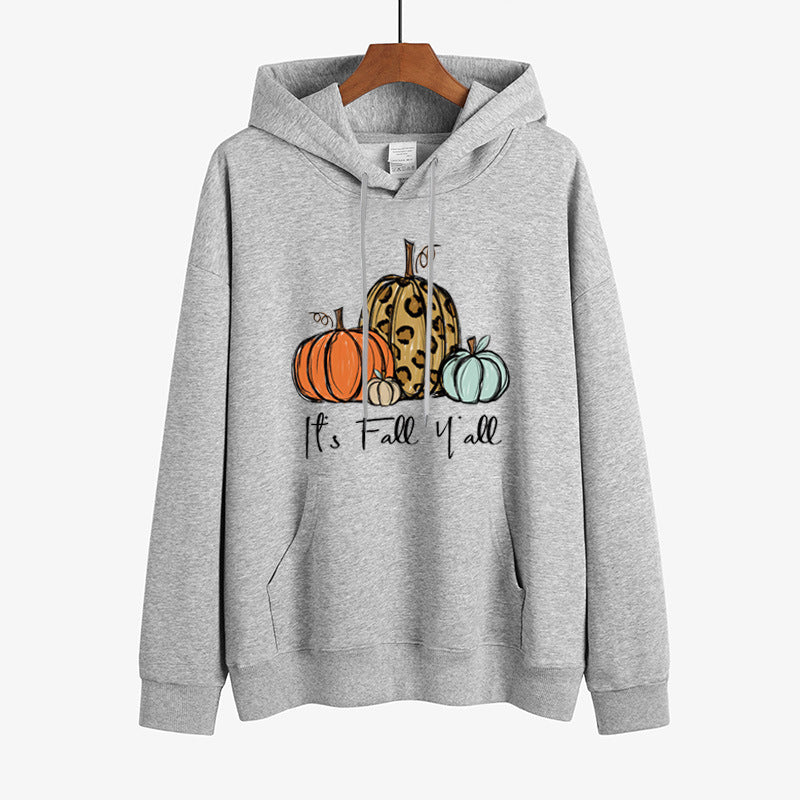 Fashionable Women's Sweater with Halloween Pumpkin Print
