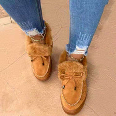 Winter Thick Sole Warm Slip on Shoes for Women