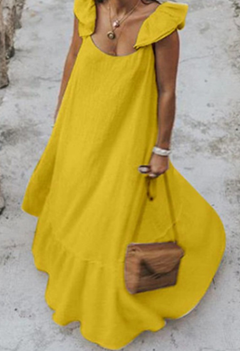 Summer Ruffle Maxi Dress Beach Dress