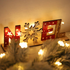 Wooden Christmas Letter Desktop Decor Item