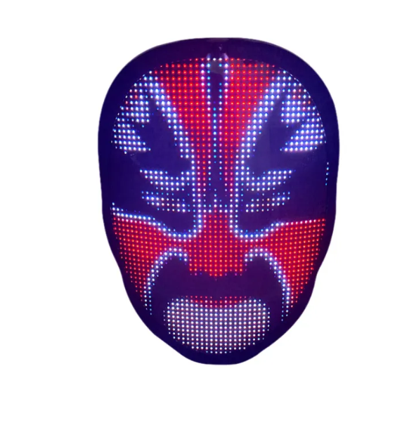 Full Color LED Luminous Face-Changing Halloween Party Mask
