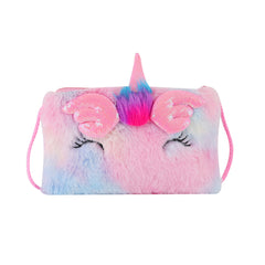 Cute Plush Unicorn Mini Crossbody Bag for Kids