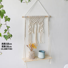 Bohemian Handwoven Tapestry Wall Shelf Decor