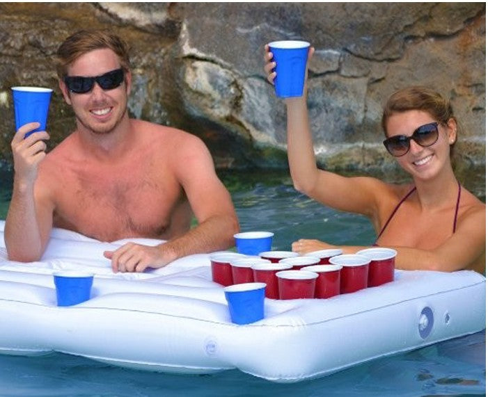 Adult Inflatable Beer Drink Float with Cup Holders
