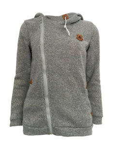 Womens Hooded Zip up Sweatshirt Jacket with Side Zipper