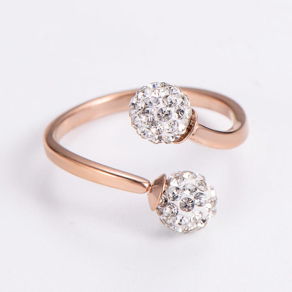 18K Gold Electroplated Stainless Steel Hydrangea Ring