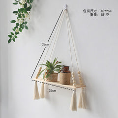 Bohemian Handwoven Tapestry Wall Shelf Decor