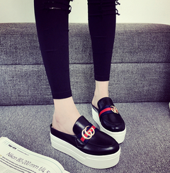 Wedge Heels, Thick Sole Shoes, Half-Covered Shoes