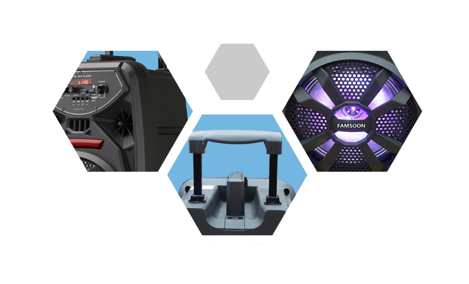 Outdoor Bluetooth Speaker with 8-Inch Portable Design