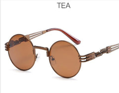 Spring Leg Round Frame Sunglasses