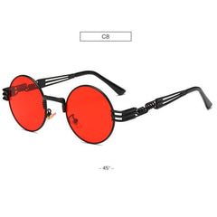 Spring Leg Round Frame Sunglasses