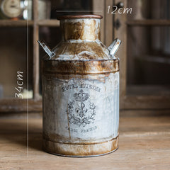 Rusty Metal Bucket Planter - Artistic Garden Decor