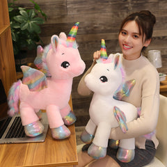 Rainbow Pegasus Plush Toy Unicorn Cushion Decor