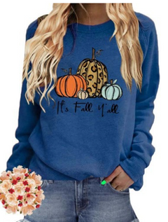 Fashionable Women's Sweater with Halloween Pumpkin Print