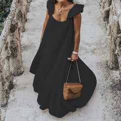 Summer Ruffle Maxi Dress Beach Dress