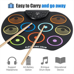 Colorful Hand Roll Electronic Drum Set for Kids