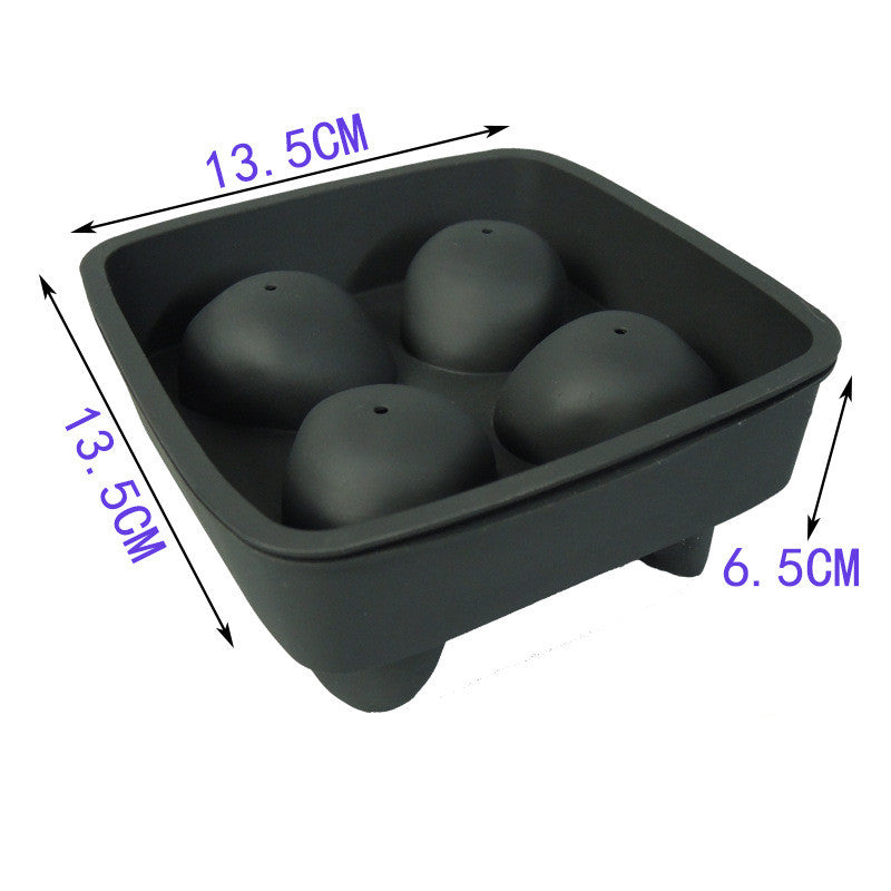 3D Skull Ice Cube Tray - 4-Cavity Silicone Mold