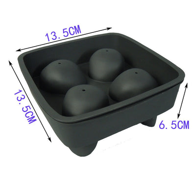 3D Skull Ice Cube Tray - 4-Cavity Silicone Mold