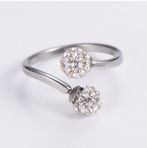 18K Gold Electroplated Stainless Steel Hydrangea Ring