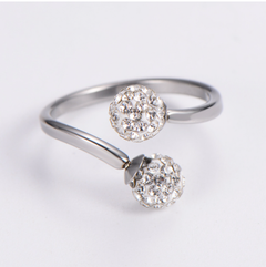 18K Gold Electroplated Stainless Steel Hydrangea Ring