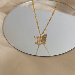 18K Gold Plated Butterfly Necklace