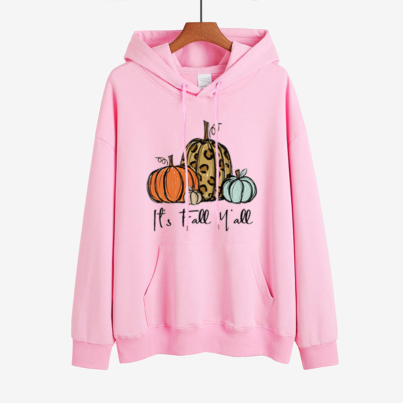 Fashionable Women's Sweater with Halloween Pumpkin Print