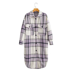 Womens Plaid Shacket
