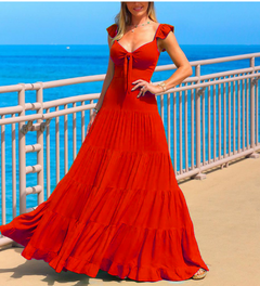 Women's Stunning Sundress Backless Lace-up Chest Wrap Dress