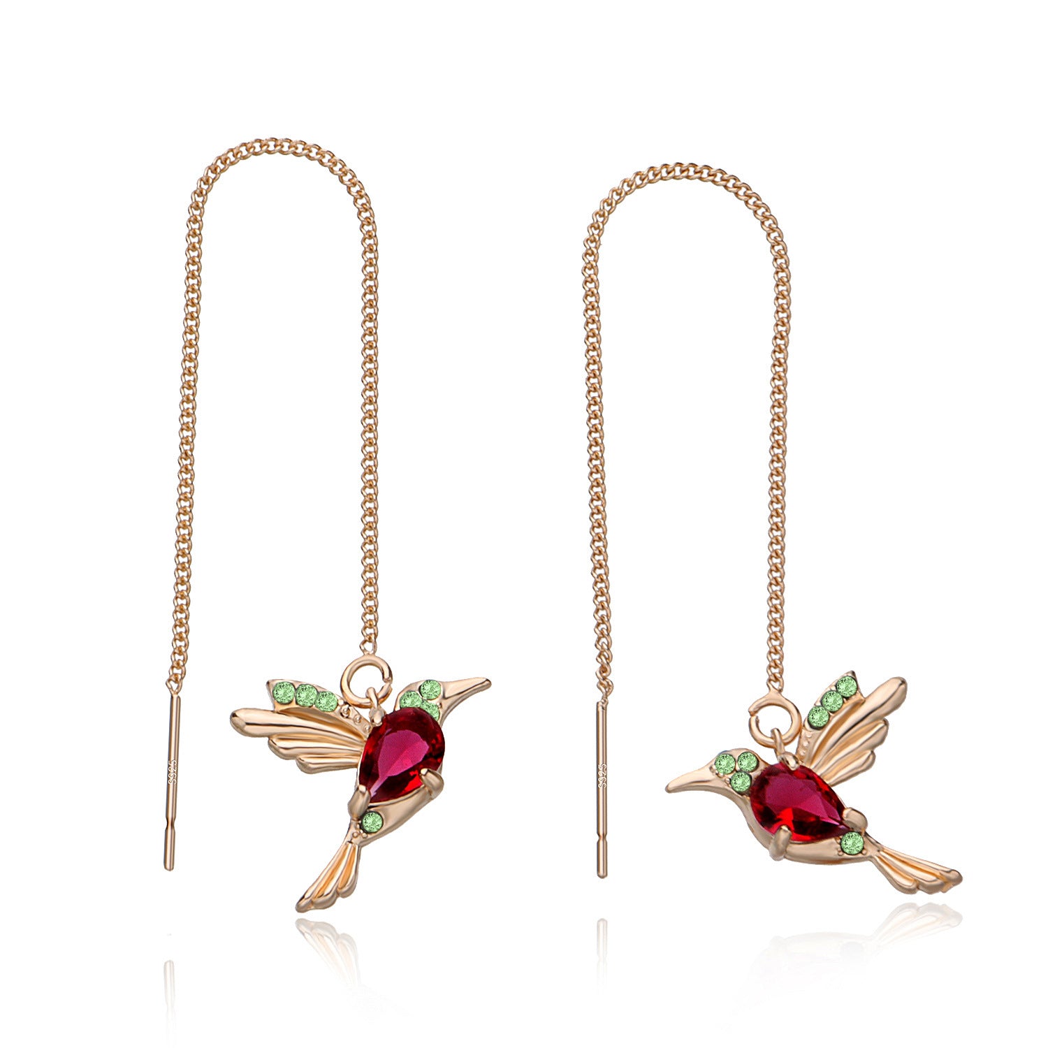 Personalized Hummingbird Bird Stud Earrings