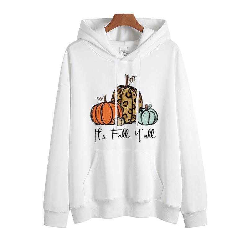 Fashionable Women's Sweater with Halloween Pumpkin Print