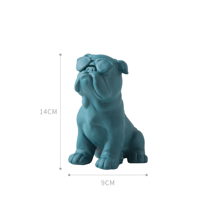 Ceramic Bull Figurine - Children's Cartoon Dog Decor