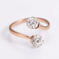 18K Gold Electroplated Stainless Steel Hydrangea Ring