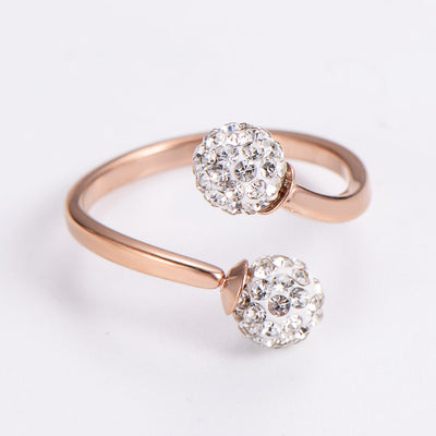 18K Gold Electroplated Stainless Steel Hydrangea Ring