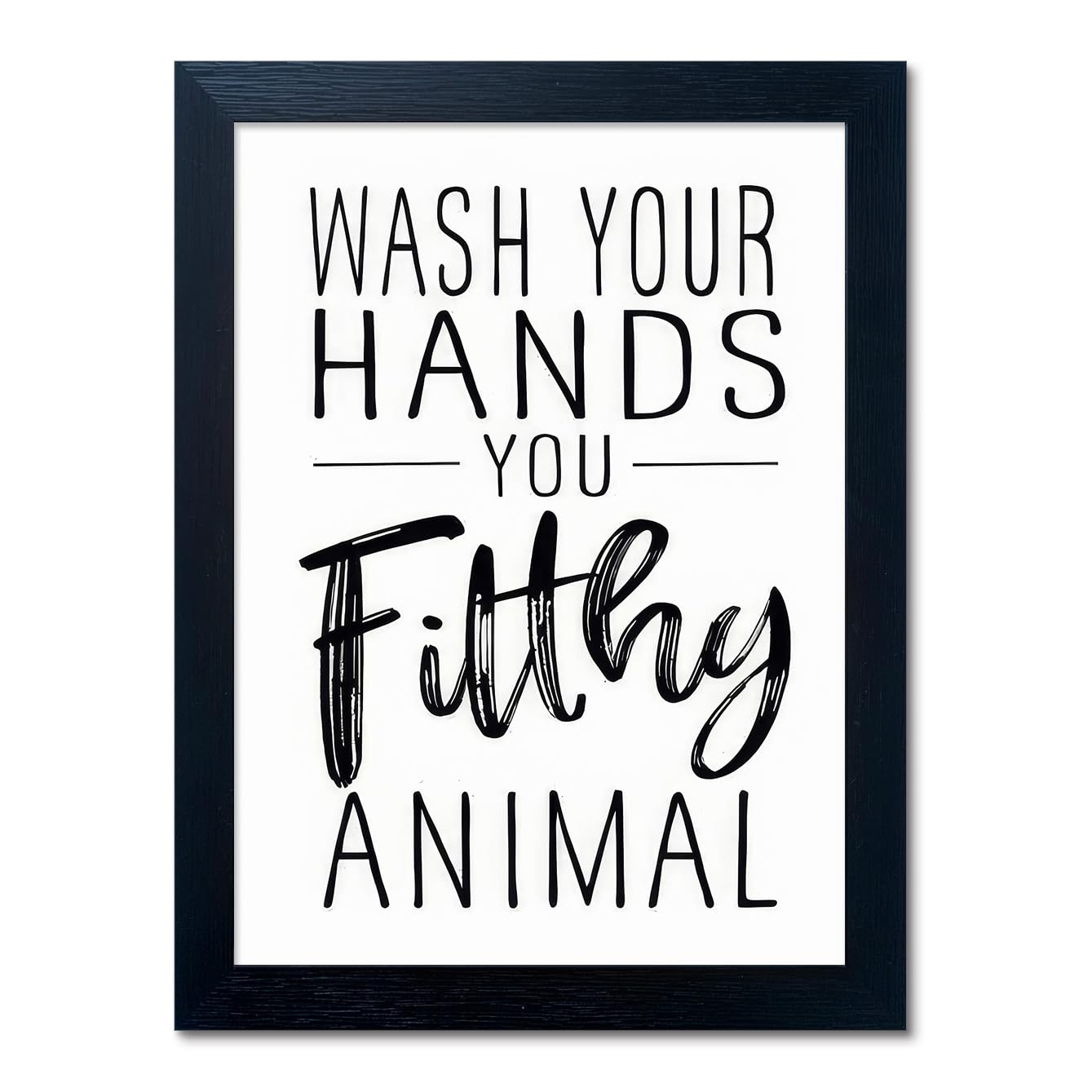 Black and White Bathroom Decor Art Bathroom Decor Signs Small Black Framed Canvas Bathroom Art Kids Bathroom Artwork Print