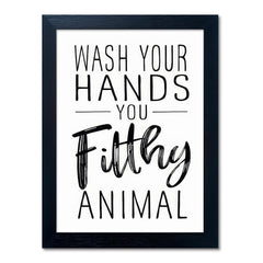 Black and White Bathroom Decor Art Bathroom Decor Signs Small Black Framed Canvas Bathroom Art Kids Bathroom Artwork Print