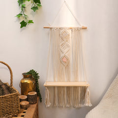 Bohemian Handwoven Tapestry Wall Shelf Decor