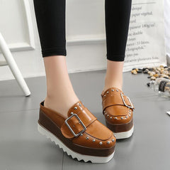 Wedge Heels, Thick Sole Shoes, Half-Covered Shoes
