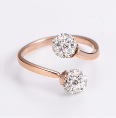 18K Gold Electroplated Stainless Steel Hydrangea Ring