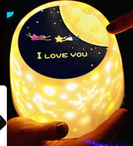 LED Night Light with Starry Sky for Bedroom Decor