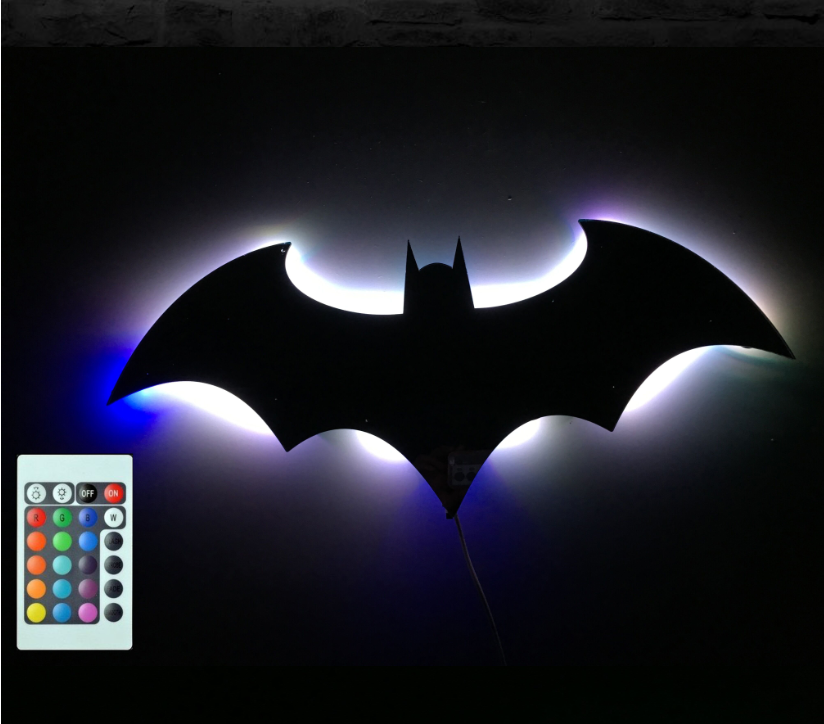 Batman Mirror Table Lamp with LED Wall Light