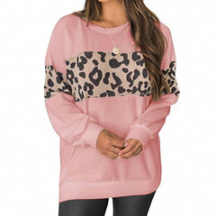 Leopard Print Long-Sleeved Sweater Shirt for Women