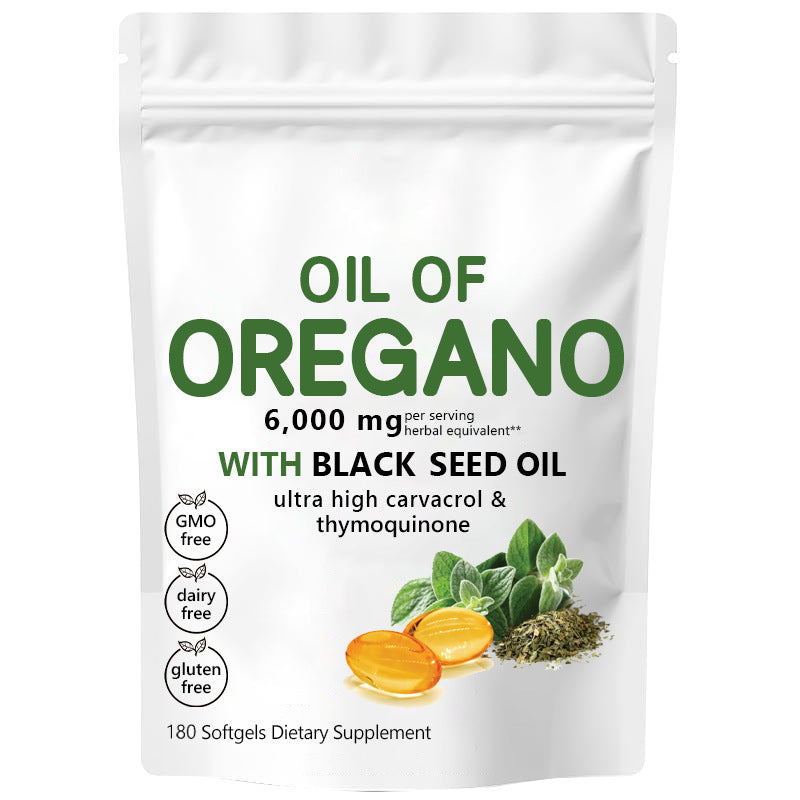 Oil of Oregano w/ Black Seed Oil Soft Capsules 180 Tablets