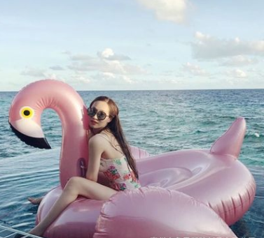 Inflatable PVC Flamingo Pool Float and Unicorn Ring
