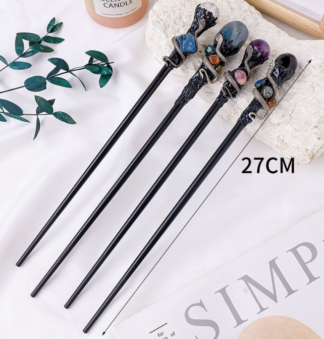 Natural Crystal Ball Magic Wand