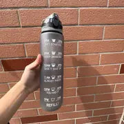 32 Oz Motivational Sports Water Bottle with Straw & Marker