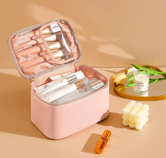Large Capacity PU Leather Cosmetic Storage Bag
